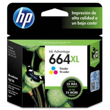 Cartucho Jato de Tinta F6V30AB - ORIGINAL HP664XL - Colorido 3 CORES - 330 cópias